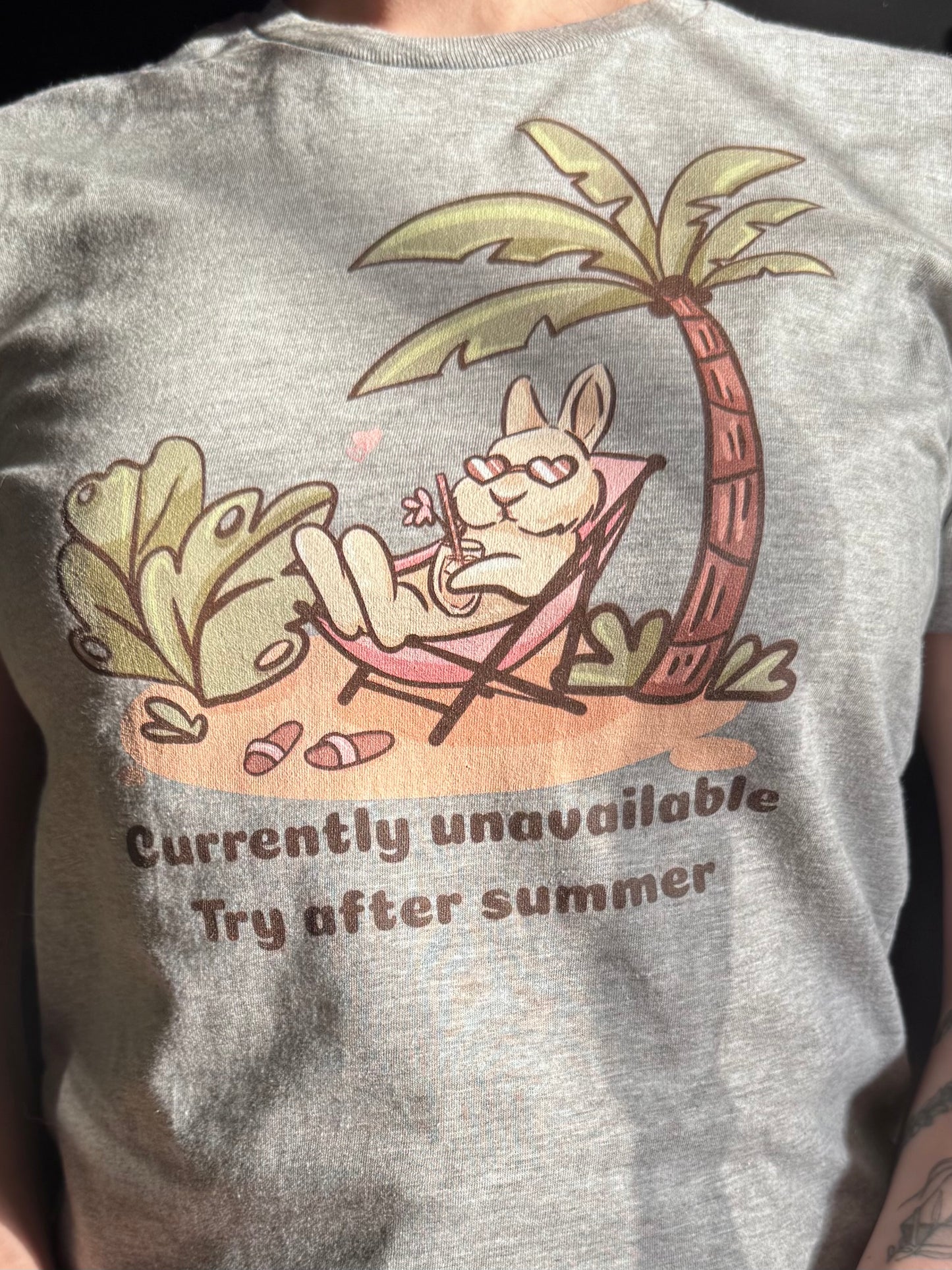 Summer Bunny Mood - Women’s basic softstyle t-shirt