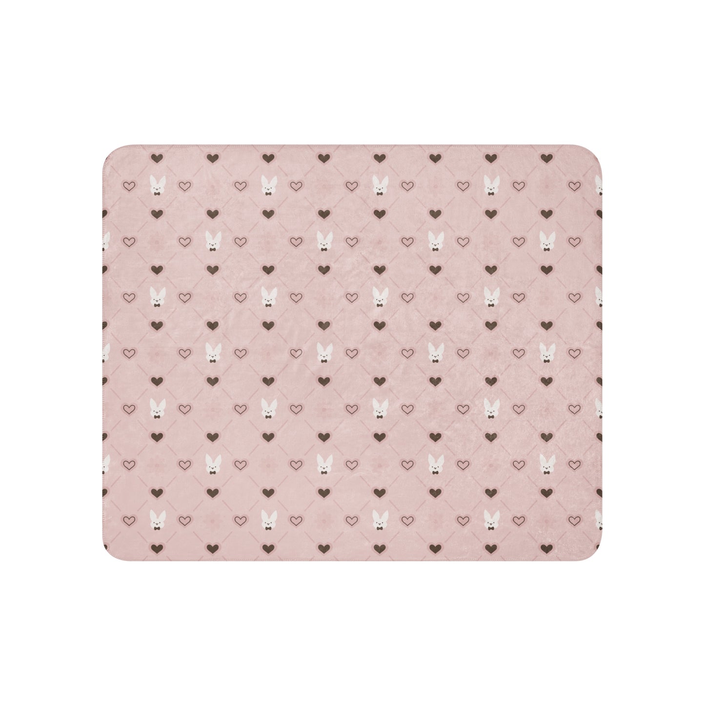 Bunnies with Hearts - Sherpa Blanket