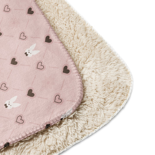 Bunnies with Hearts - Sherpa Blanket