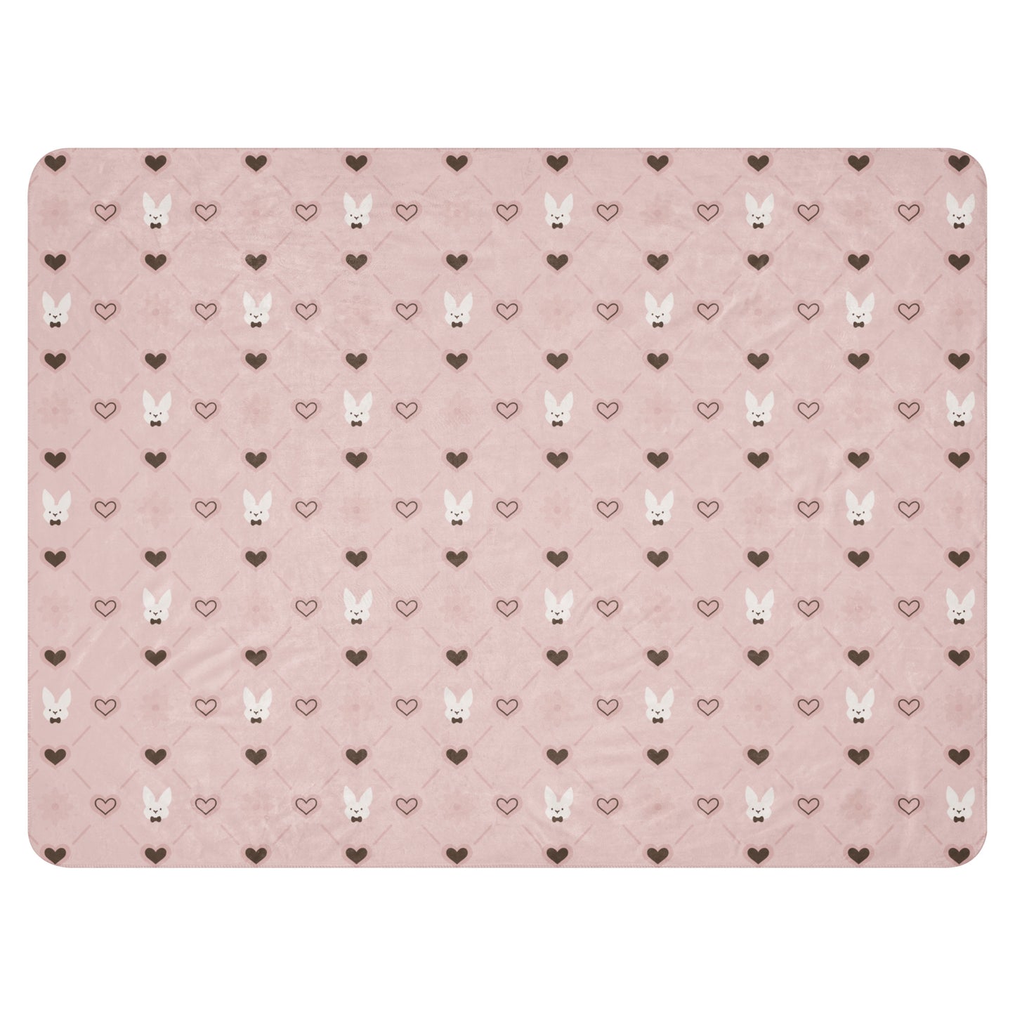 Bunnies with Hearts - Sherpa Blanket