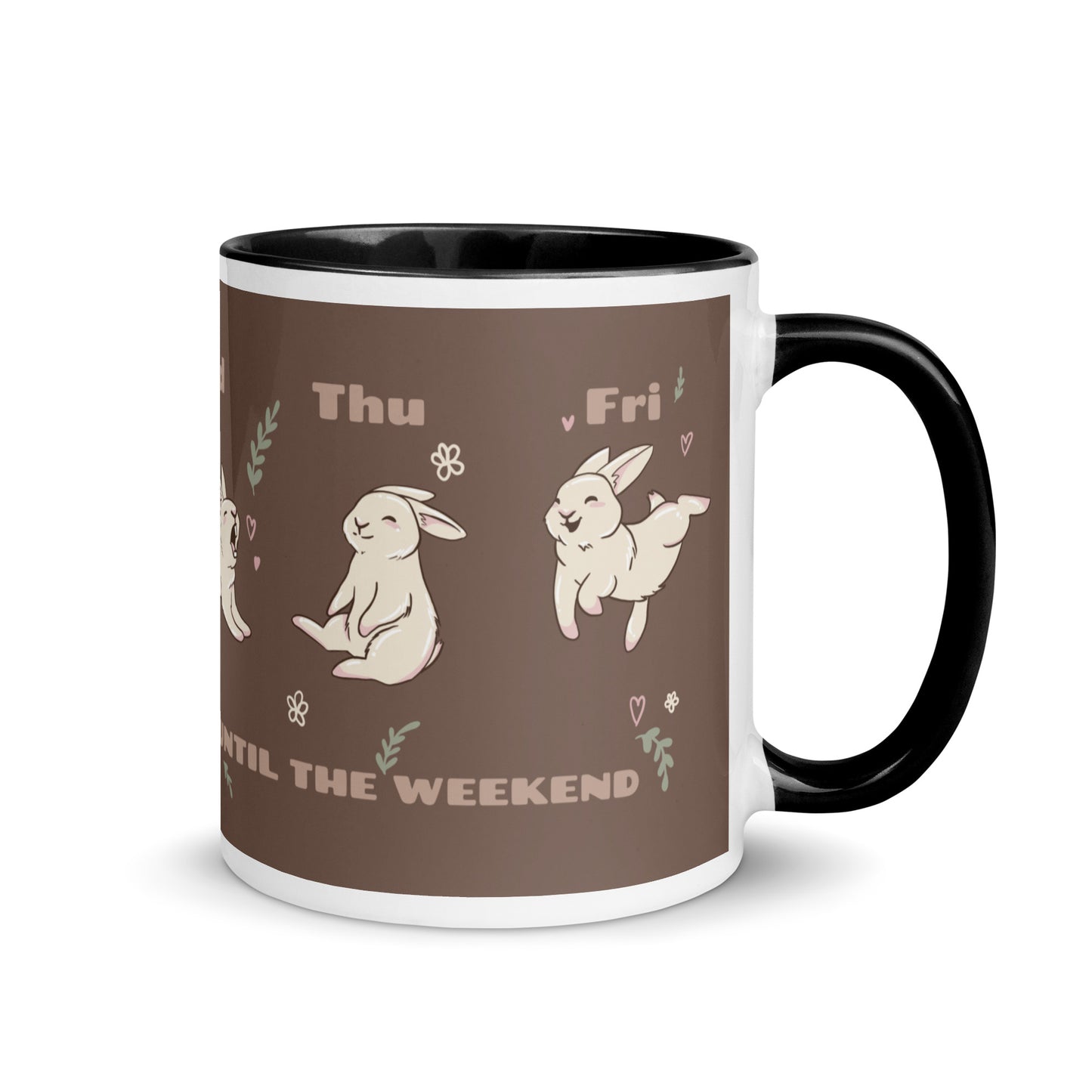 Bunny Work Week Mood - Mug with Color Inside