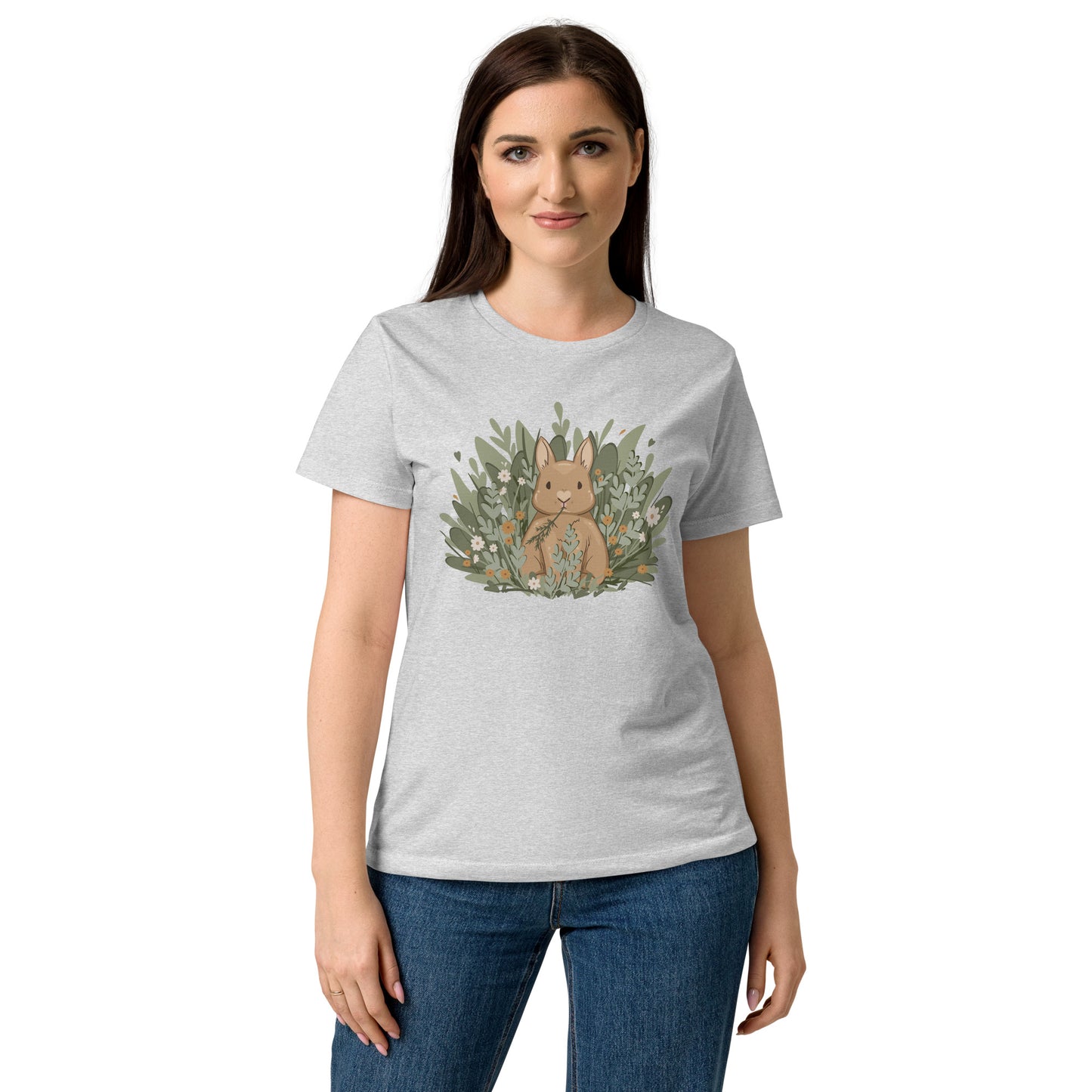 Rabbit in Garden - Women’s basic softstyle t-shirt